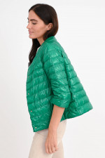 Leichte Wendejacke in Smaragdgün/Grau