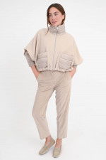 Hybrid-Cape/Jacke in Chantilly