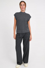 Pullunder aus Woll-Cashmere-Mix in Grau