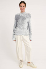 Weicher Strickpullover aus Viskose in Grau