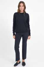 Pullover mit Rundhalsausschnitt in Navy