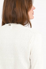 Cardigan aus Baumwoll-Seide-Mix in Panna