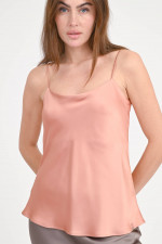 Satin Top in Rosa Scuro 