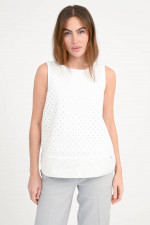 Top mit 3D-Effekt in Weiß