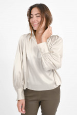 Seidenbluse in Marzipan
