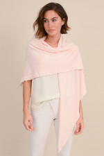 Poncho aus Woll-Cashmere-Mix in Rosa