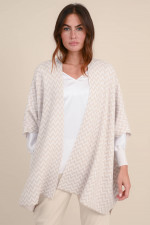 Cape aus Wollmix in Creme/Natur
