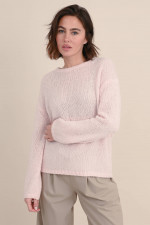 Weicher Wollmix-Pullover in Rosé