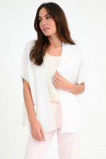 Kurzarm Cardigan in Weiß