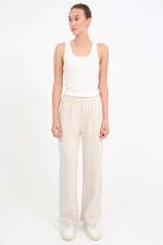 Viskose-Hose mit elastischem Bund in Creme