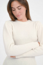 Pullover mit Puffärmel in Snow