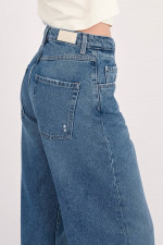 Wide Leg Jeans POPPY in Mittelblau