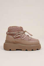Chunky Boots ENDURANCE PUFFER in Beige