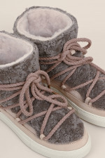 Lammfell-Boots CURLY in Beige/Taupe
