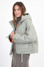 Outdoor Jacke mit Wellen-Stepp-Optik in Sage