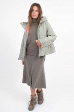 Outdoor Jacke mit Wellen-Stepp-Optik in Sage