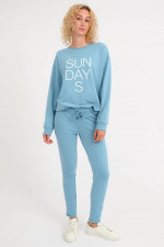 Sweatpants in Pacific Blue