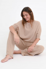 Pullover aus Woll-Cashmere-Mix in Camel