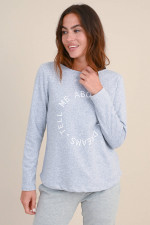Sweatshirt TELL ME ABOUT YOUR DREAMS in Grau
