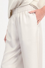 Fließende Seidenhose in Pearl