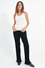 Hose aus Baumwoll-Cashmere-Mix in Schwarz