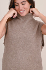 Bouclé Pullunder EMBER in Taupe