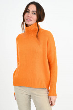Oversized Cashmere Pullover HEIDI in Orange