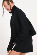 Cropped Cashmere-Rolli CATHIE in Schwarz