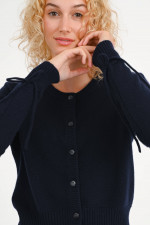 Cashmere Cardigan LO in Navy