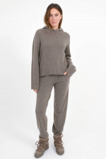 Cashmere-Kapuzenpullover KAROLIN in Truffle