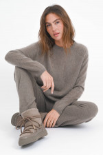 Brushed Cashmere-Pullover LEXIA in Truffle 