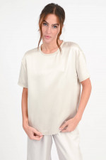 Seidenshirt in Champagne