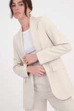 Oversize-Blazer mit Schalkragen in Natur