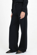 Hose aus Viskose-Mix in Schwarz