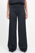 Hose in Satin-Optik in Notte