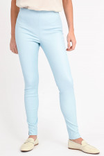 Slim Fit Hose aus Nappaleder in Hellblau