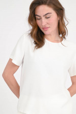 Shirt aus Viskose-Mix in Bianco
