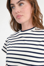 Gestreiftes T-Shirt L'AMOUR in Weiß/Navy