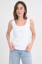 Ripp-Tanktop in Weiß
