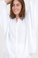 Musselin Bluse TINAJA in Weiß