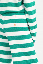 Gestreifte Frottee-Hose ELENYA in Grün/Weiß