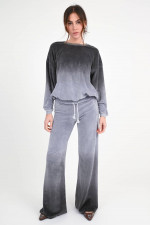Velvet Sweatpants BAJNA in Blau/Grau