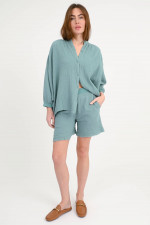 Musselin-Shorts CARMEN in Mineral