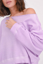 Cropped-Sweatshirt in Flieder