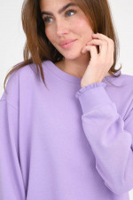 Sweatshirt mit Rüschen in Lavendel