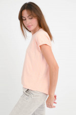 Gestreiftes-Shirt LILY in Rosa/Orange