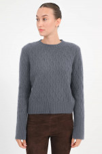 Cashmere Pullover RAMSTER in Blaugrau