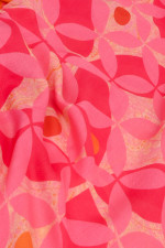 Tuch BEACHCOMBER mit Blättermotiv in Orange/Pink