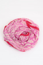 Cashmere-Schal CLAY in Pink/Creme gemustert