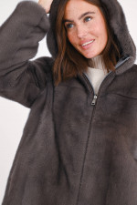 Jacke aus Nerz in Braun